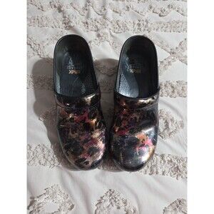 Dansko XP 20 Professional Shoes Clogs Women's SZ 8.5-9 EU 39 Watercolor Glossy
